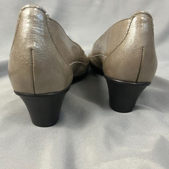 SAS Sonyo Women's Pump 9N Bronze Patent Leather Cut Out Slip On Heel H4845666 - Picture 8 of 8